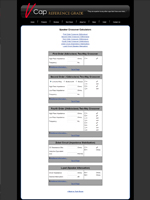 V-Cap Speaker Crossover Calculator